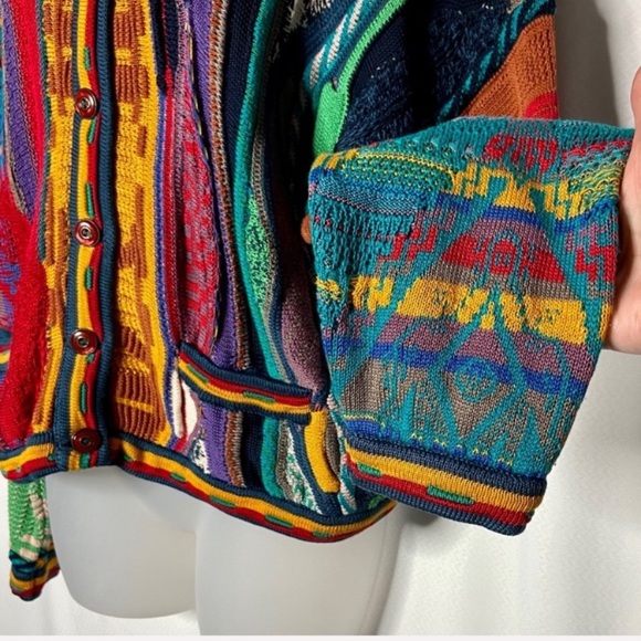 Cuggi vintage rainbow Roman Numerals 80’s cardigan - Picture 8 of 9